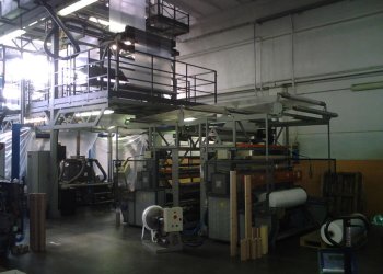 Turnkey project with dosing system and die retrofit used 3 layers blown film