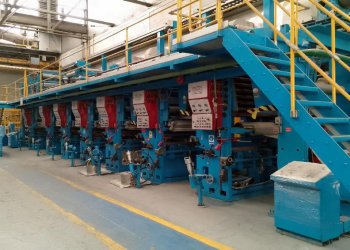 BHS Model T-800 Rotogravure printing machine 7 colors